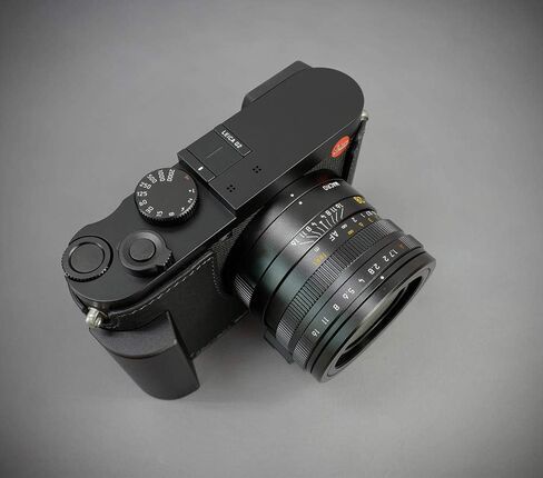 Lim's Design LC-Q2DBK Metal Grip Genuine Leather Camera Half Case for Leica Q2, Black in Saudi Arabia