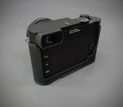 Lim's Design LC-Q2DBK Metal Grip Genuine Leather Camera Half Case for Leica Q2, Black in Saudi Arabia