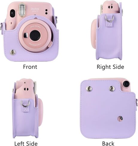 Yoption Vintage Camera Case Compatible with Fujifilm Instax Mini 11/9/8/8+ Instant Film Camera Adjustable Shoulder Strap (Brown) in Saudi Arabia