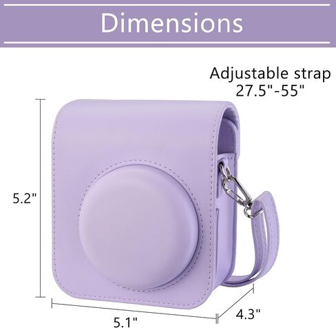 Yoption Vintage Camera Case Compatible with Fujifilm Instax Mini 11/9/8/8+ Instant Film Camera Adjustable Shoulder Strap (Brown) in Saudi Arabia