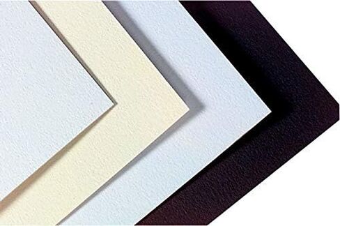 Crescent Pebbled Mat Board - 20 x 32 inches - Pack of 10 - White and Black - 405163 in Saudi Arabia