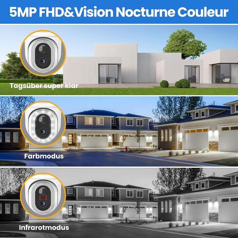Allesin Solar Security Camera Wireless Outdoor, 5MP Sloar Cameras for Home Security with 14LEDs Spotlight Color Night Vision, IP65, AI Human Detection, 2-Way Talk, 2.4G WiFi in Saudi Arabia
