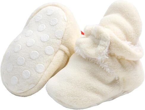 EDOTON للجنسين الوليد الطفل الجوارب طفل الفتيات شريط الأحذية باطن لينة الرضع شتاء دافئ الصوف الجوارب الدافئة الأحذية 0-18 أشهر in Kuwait