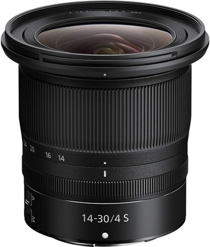 عدسة نيكون 20070 NIKKOR Z مقاس 14-30 مم f/4 S بإطار كامل وعدسة تكبير واسعة لتركيب Z بدون مرآة - (متجددة) in Saudi Arabia