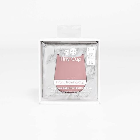 ezpz Mini Cup + Straw Training System - 9 Months+ (Sage) - 100% Silicone Training Cup for Infants + Toddlers - Designed by a Pediatric Feeding Specialist in Kuwait