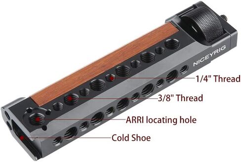 مقبض مختبر NICEYRIG Weebill فقط لمثبت مختبر Zhiyun Weebill، قبضة خشبية مع فتحات تثبيت 1/4 3/8 وحذاء بارد - 329 in Kuwait