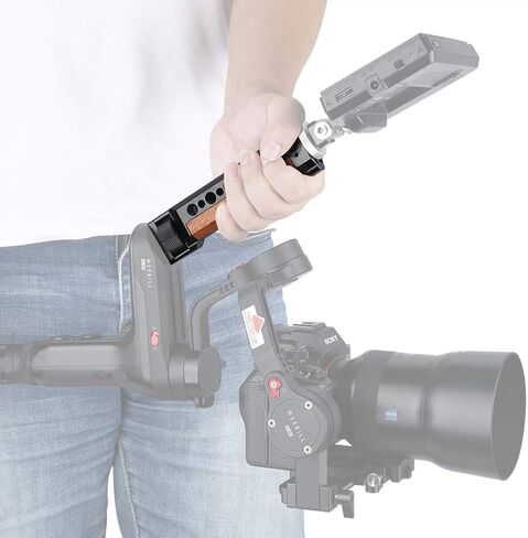 مقبض مختبر NICEYRIG Weebill فقط لمثبت مختبر Zhiyun Weebill، قبضة خشبية مع فتحات تثبيت 1/4 3/8 وحذاء بارد - 329 in Kuwait