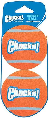 Chuckit! Dog Tennis Ball Toy, Large 3in, 2 Pack, for 60-100lbs Dogs in Kuwait