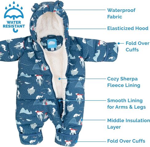 JAN & JUL Toasty-Dry Waterproof Winter Puffer Suit with Insulation for Baby in Kuwait