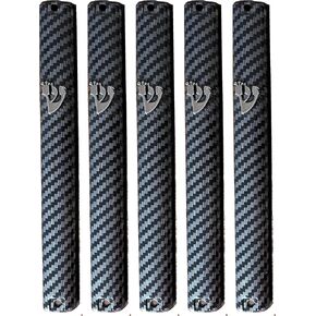 حافظة SUPER STAM MEZUZAH حامل من البلاستيك الفضي مستطيل الشكل 6.3/4 بوصة - 17.5 × 2 × 2 سم مجموعة من الفلين المطاطي المقاوم للماء مكونة من 5 قطع (شفاف، 15 (لفافة 15 سم))