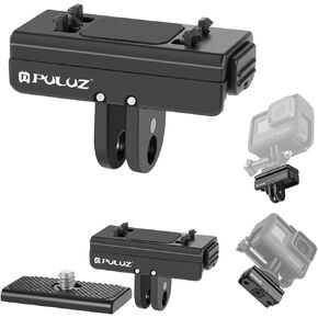 PULUZ Magnetic Quick Release Base Mount for Insta360 Ace/Ace Pro, Aluminum Snap-On Magnetic Quick-Release Combo Base with 1/4 Screw Hole and Universal Adapter for Filming (Magnetic Kit)
