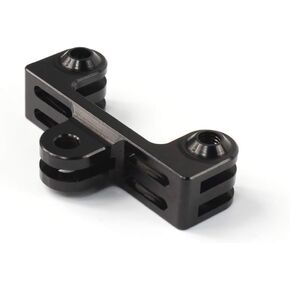 Aluminum Dual Twin Mount Adapter for GoPro Hero 12/11/10/9/8/7/6/5 Black, DJI Osmo Action Cameras