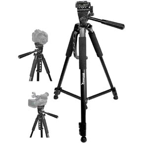 Ultimaxx Professional 60-inch Aluminum Alloy Tripod with Carrying Case Compatible with Canon, Nikon, Sony, Samsung, Olympus, Panasonic and Pentax DSLR Cameras & Camcorder