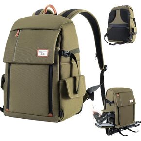Zecti Camera Backpack 17" for Photography DSLR/SLR/Mirrorless Camera Bag Waterproof with Tripod Holder & Removable Modular Inserts & Rain Cover with Canon, Nikon, Sony