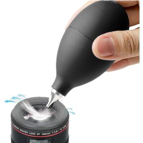 Silicone Super Air Blower Dust Blaster Metal Nozzle Camera Lens Blower for Sony Canon Nikon Digital Camera Lens LCD Screens Keyboards Telescope (Black)