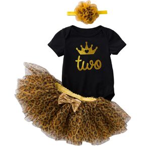 Newborn Baby Girls My 1st Birthday Dress Infant Shiny Printed Sequin Bowknot Tutu Princess Dress