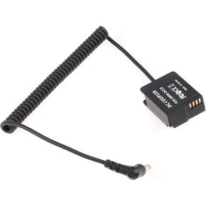 DMW-BLC12 Dummy Battery DC Coupler with Extendable DC Cable for Panasonic Camera FZ200 FZ300 FZ1000 FZ2500 G5 G6 G7 G80 G85 GX8