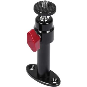 Security Wall Mount with 1/4"-20 Male Mini Ball Head for Camera Surveillance System