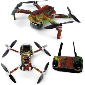 MightySkins Skin for DJI Mavic Mini Portable Drone Quadcopter - Black Leather | Protective, Durable, and Unique Vinyl Decal wrap cover | Easy To Apply, Remove, and Change Styles | Made in the USA (DJMAVMIN-Black Leather)