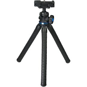 SIOTI Mini Tripod, Flexible and Portable, with Adjustable Mobile Phone Bracket, Compatible with Mobile Phone, Camera, Action Camera, Projector,Monitor, Light(Blue)