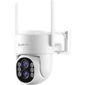 Dual Lens Outdoor PTZ WiFi Camera, 3MP Home Security Camera with Auto Tracking, 355° Pan, 90° Tilt & 10X Hybrid Zoom, Spotlight Camera, Color Night Vision, Works Standalone NVR in Kuwait
