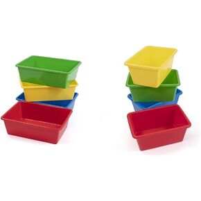 Humble Crew Large, White Plastic Storage Bins, Set of 4