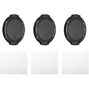 PATIKIL 37mm Lens Cap, 3 Pack Sides Pinch Snap Camera Lens Cover for Front Lens with Cloth, Suitable for 37mm Thread Universal DSLR Lenses for Nikon, for Fujifilm, for Pentax, for Leica