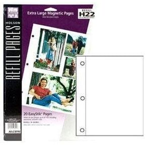 XL white 'magnetic' pages EasyStik self-adhesive 20 refill pages by Holson-Burnes (3 pack) - 8.5x11 8643096 8643096, stick pinnacle photo
