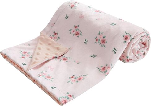 QSTEHEML Baby Blankets Super Soft for Girls, Minky Lightweight Blanket with Double Layer Unisex Newborn Personalized Travel Blanket for Toddler Nursery, Pink Elephant, 30X40 Inches in Saudi Arabia