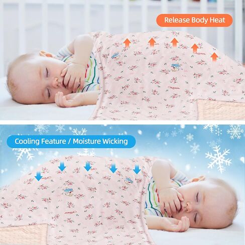 QSTEHEML Baby Blankets Super Soft for Girls, Minky Lightweight Blanket with Double Layer Unisex Newborn Personalized Travel Blanket for Toddler Nursery, Pink Elephant, 30X40 Inches in Saudi Arabia