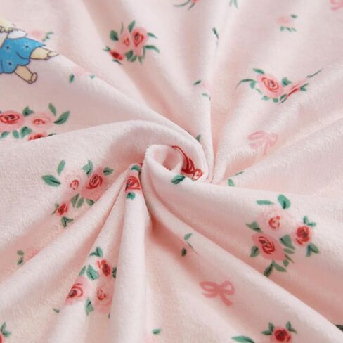 QSTEHEML Baby Blankets Super Soft for Girls, Minky Lightweight Blanket with Double Layer Unisex Newborn Personalized Travel Blanket for Toddler Nursery, Pink Elephant, 30X40 Inches in Saudi Arabia