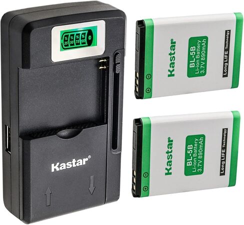 Kastar BL-5B Smart LCD Charger Replacement for VIVITAR DVR-850W DVR850W ViviCam 8225 ViviCam V8225 ViviCam T328 VT328 ViviCam 8027 V8027, iBaby Q9 Q9M, in Saudi Arabia