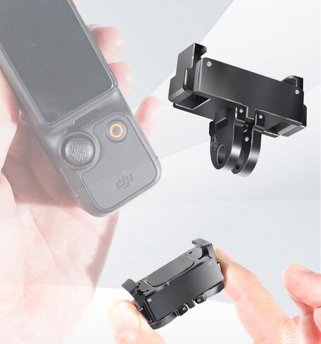 محول Osmo Pocket 3 ثنائي المخلب لـ DJI Pocket 3، واجهة Gopro قابلة للطي، عصا سيلفي ثلاثية القوائم قابلة للتوصيل in Saudi Arabia
