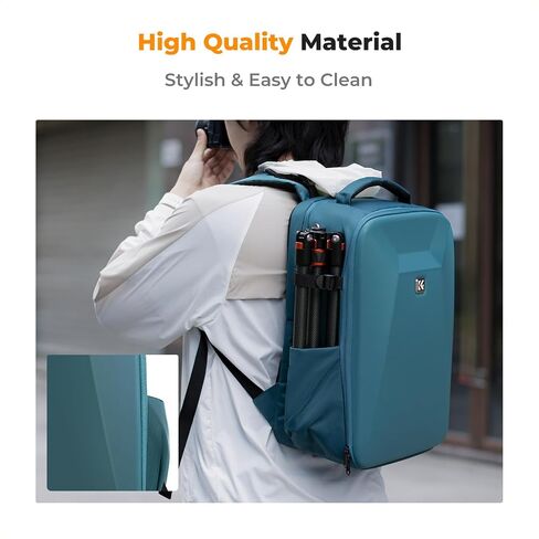 K&F Concept Camera Backpack,Hardshell Photography DSLR Camera Bag with 15-15.6 Inch Laptop Compartment Waterproof Hard Shell Camera Case Compatible for Canon/Nikon/Sony/DJI Mavic Drone in Saudi Arabia