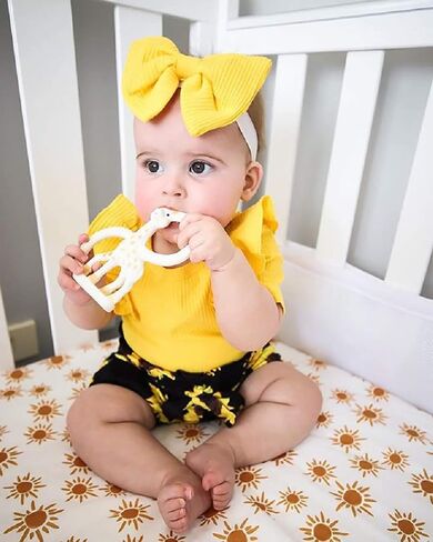 AMAWMW Newborn Baby Girl Summer Clothes Ruffle Ribbed Romper Vintage Floral Bloomers Shorts Outfit Infant Gift Set in Saudi Arabia