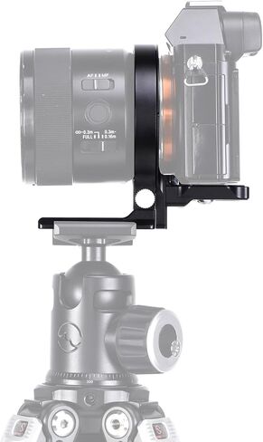 SUNWAYFOTO LS-63 Rotating Collar for a7rv a7riv a7m4 a6500 Mirrorless Cameras,Tripod Mount Ring Lens Support Collar Arca Swiss Plate Mount DSLR Horizontal Vertical Switching in Saudi Arabia