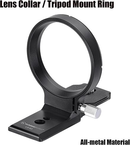 SUNWAYFOTO LS-63 Rotating Collar for a7rv a7riv a7m4 a6500 Mirrorless Cameras,Tripod Mount Ring Lens Support Collar Arca Swiss Plate Mount DSLR Horizontal Vertical Switching in Saudi Arabia