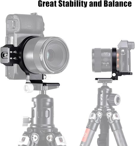 SUNWAYFOTO LS-63 Rotating Collar for a7rv a7riv a7m4 a6500 Mirrorless Cameras,Tripod Mount Ring Lens Support Collar Arca Swiss Plate Mount DSLR Horizontal Vertical Switching in Saudi Arabia