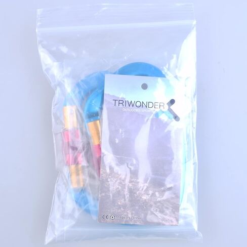 TRIWONDER 12KN 25KN حلقات تسلق بوابة أسلاك الألومنيوم للأرجوحة - حلقات تسلق على شكل حرف D شديدة التحمل ومشابك حلقة تسلق خفيفة الوزن للتخييم والمشي لمسافات طويلة in Kuwait