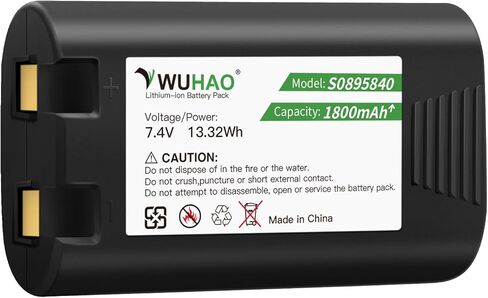 ترقية استبدال بطارية WUHAO لـ DYMO Rhino 5200 [1800 مللي أمبير] لـ DYMO LabelManager 360D Rhino 4200 LabelManager 420P جزء البطارية رقم S0895840 W002856 7.4V in Saudi Arabia