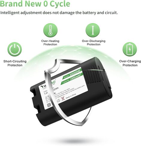 ترقية استبدال بطارية WUHAO لـ DYMO Rhino 5200 [1800 مللي أمبير] لـ DYMO LabelManager 360D Rhino 4200 LabelManager 420P جزء البطارية رقم S0895840 W002856 7.4V in Saudi Arabia