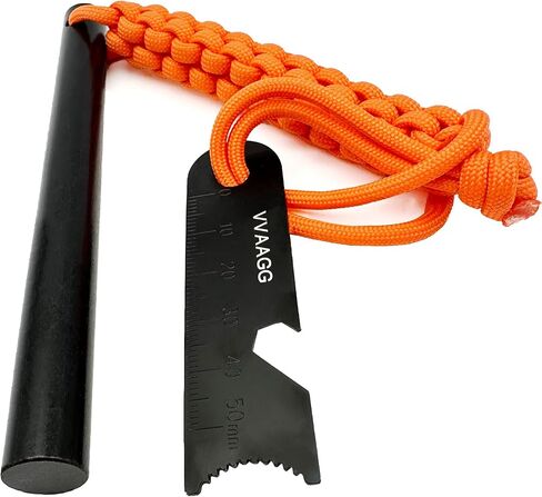 VVAAGG Flint and Steel Fire Starter Kit Survivor, 3/8" 1/2 inch Ferro Rods and Magnesium Rods with Paracord Handle in Saudi Arabia