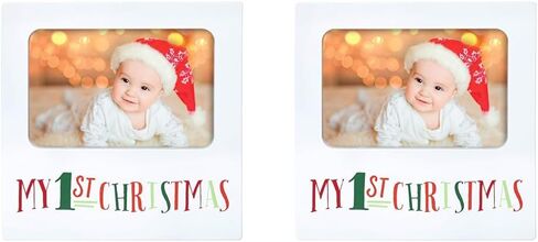 إطار للعطلات من كيت آند ميلو سانتا وأنا، إطار تذكاري للطفل، أبيض in Kuwait