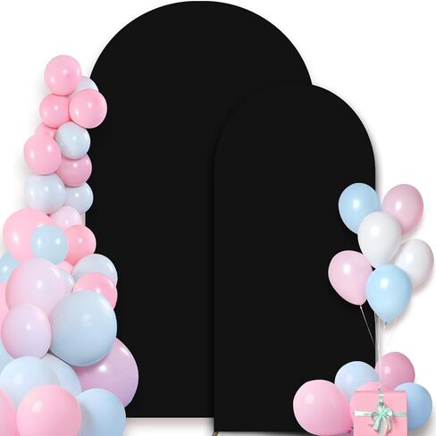 غطاء خلفية قوس الزفاف، 6FT 7.2FT الأرجواني الوردي دنة المجهزة غطاء قوس جولة أعلى قوس خلفية حامل مجموعة من 2 لحفل زفاف عيد ميلاد الطفل دش مأدبة حفل الديكور قوس in Saudi Arabia