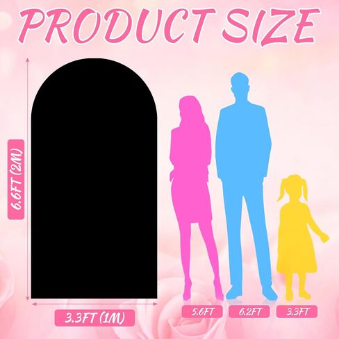 غطاء خلفية قوس الزفاف، 6FT 7.2FT الأرجواني الوردي دنة المجهزة غطاء قوس جولة أعلى قوس خلفية حامل مجموعة من 2 لحفل زفاف عيد ميلاد الطفل دش مأدبة حفل الديكور قوس in Saudi Arabia