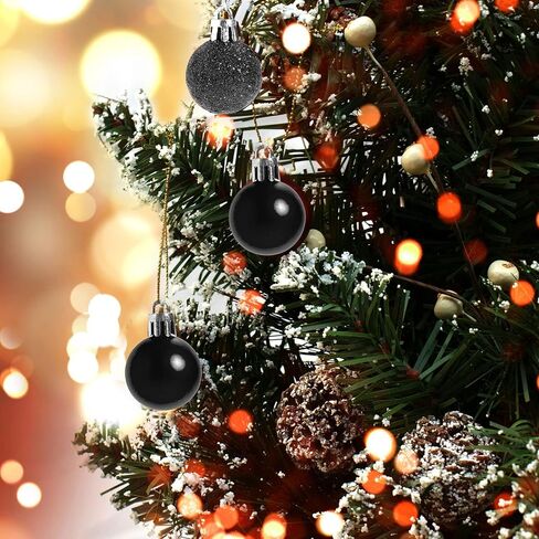 GOOTRADES Set of 24 Mini Shatterproof Christmas Balls Tree Ornaments Party Decoration, 3cm/1.18'' (Silver) in Saudi Arabia