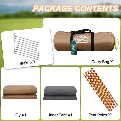 camppal 1 Person Tent for Camping Hiking Mountain Hunting Backpacking Tents 4 Season Resistance to Windproof Rainproof and Waterproof in Kuwait