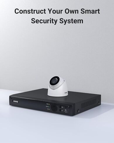 كاميرا أمان ANNKE PoE، كاميرا IP Turret بدقة 4K مع تقنية الذكاء الاصطناعي للكشف عن الإنسان/المركبة، صوت، زاوية عريضة 2.8 مم، وصول عن بعد، رؤية ليلية 100 قدم 2.0، IP67، H.265+، دعم بطاقة TF سعة 256 جيجابايت-C800 in Kuwait