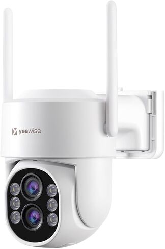 Dual Lens Outdoor PTZ WiFi Camera, 3MP Home Security Camera with Auto Tracking, 355° Pan, 90° Tilt & 10X Hybrid Zoom, Spotlight Camera, Color Night Vision, Works Standalone NVR in Kuwait