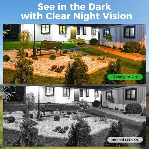 Dual Lens Outdoor PTZ WiFi Camera, 3MP Home Security Camera with Auto Tracking, 355° Pan, 90° Tilt & 10X Hybrid Zoom, Spotlight Camera, Color Night Vision, Works Standalone NVR in Kuwait